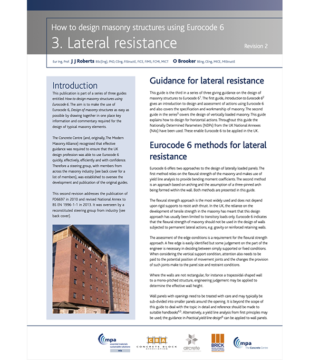 Designing Masonry Structures using Eurocode 6 Lateral Resistance Guide