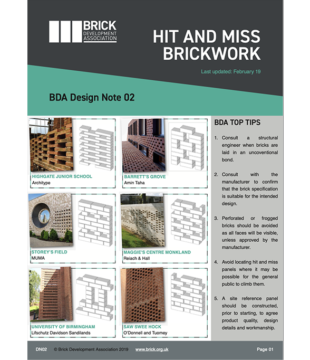 Hit and Miss Brickwork Design Note