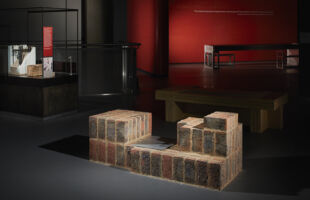 Low carbon brick bench in Energy Revolution The Adani Green Energy Gallery at the Science Museum Science Museum Group